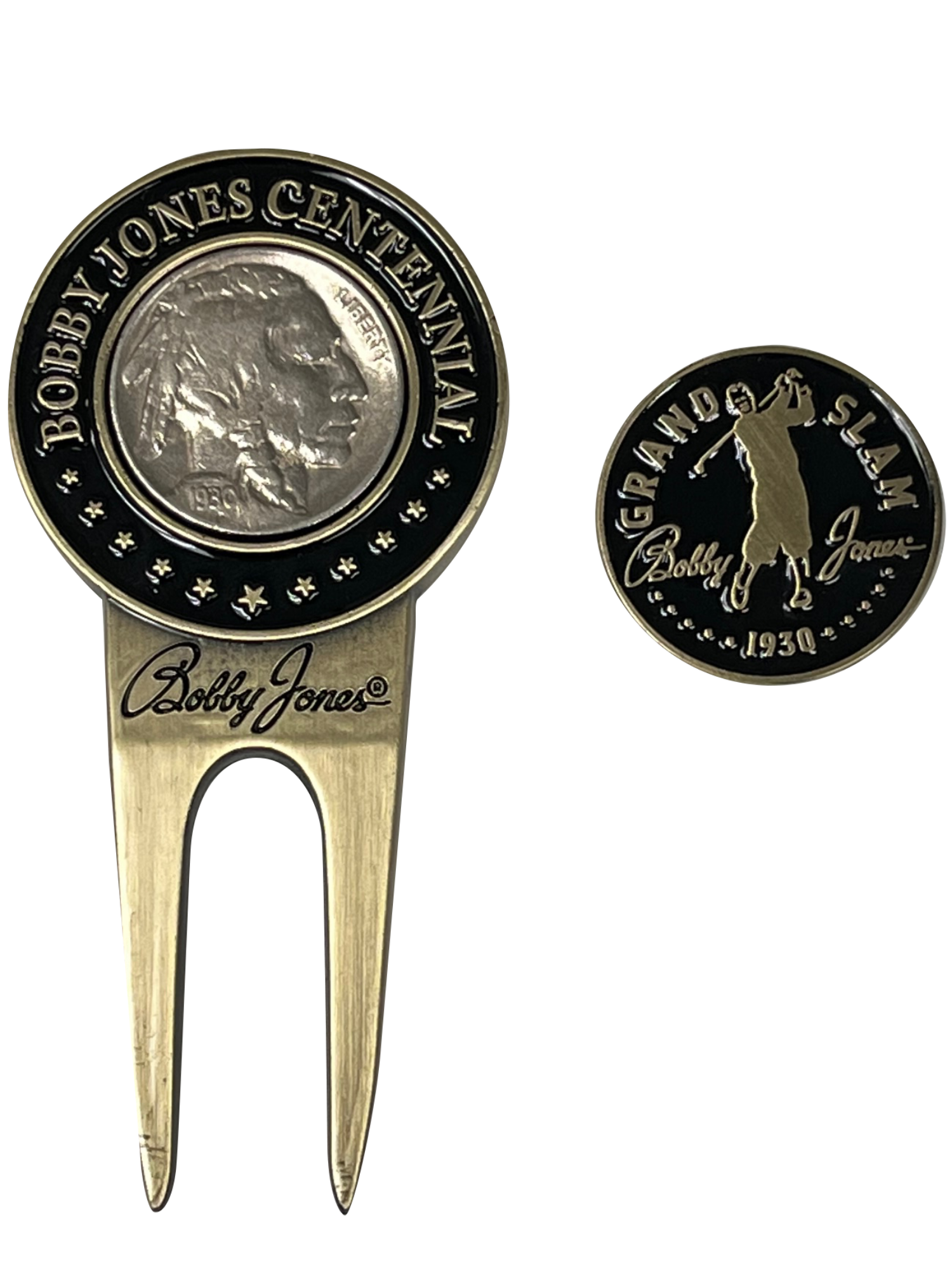 1930 Bobby Jones Centennial Divot Repair Tool & Ball Marker