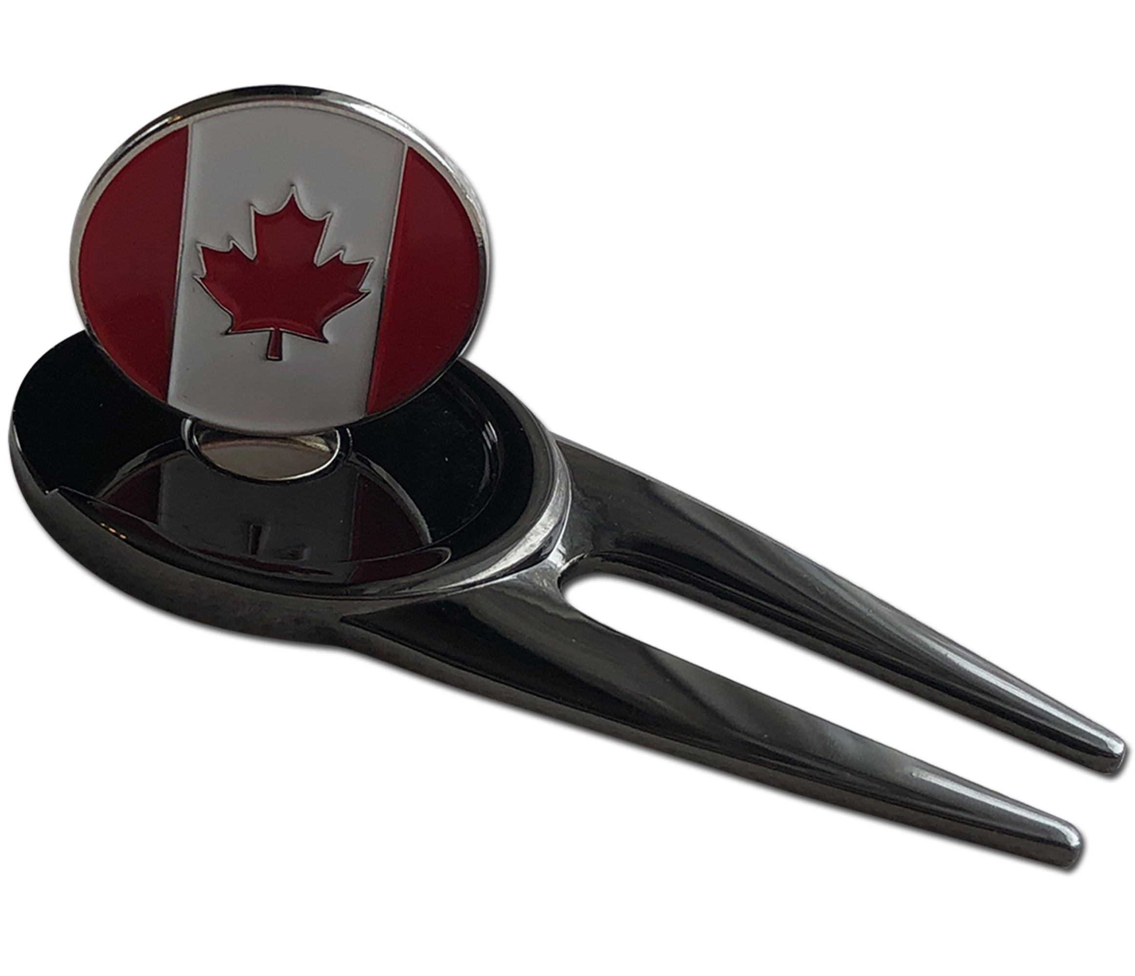 Canadian Divot Repair Tool & Ball Marker with a Real Pre-1937 Canadian Nickel