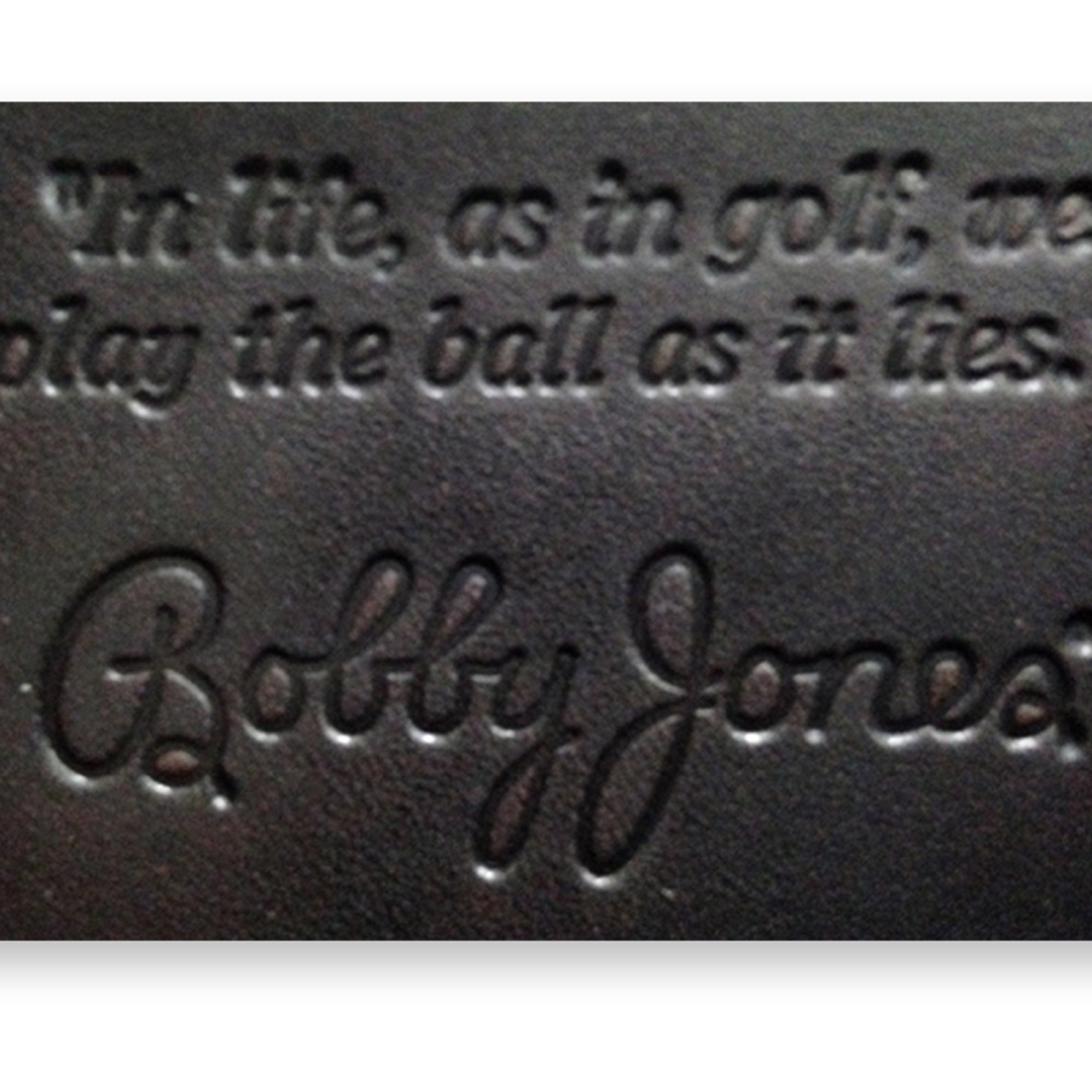 * 1930 Bobby Jones Change/Key Leather Valet Tray with Real 1930 U.S. Buffalo Nickel