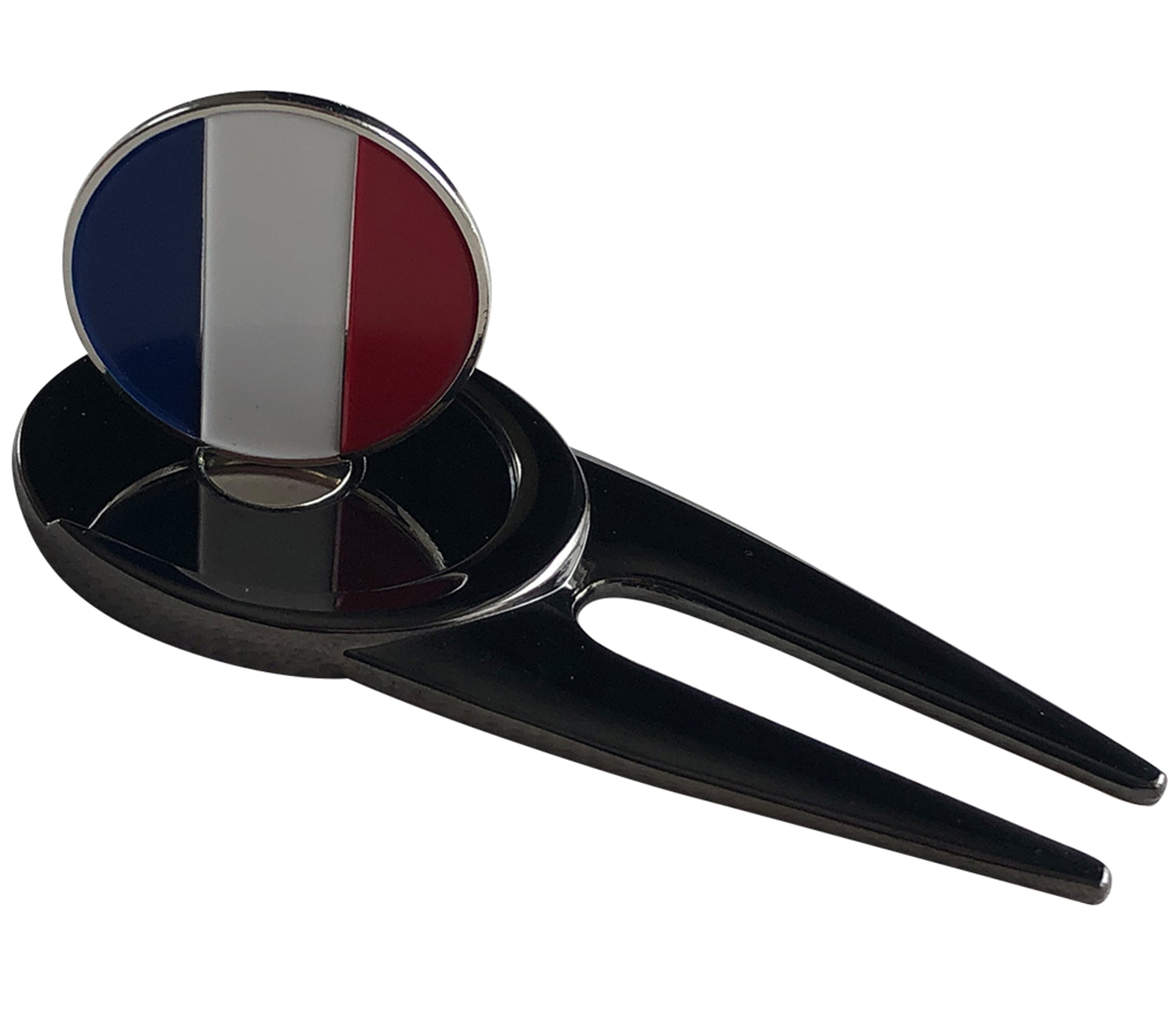 France Divot Repair Tool & Ball Marker with a Real French Franc Coin