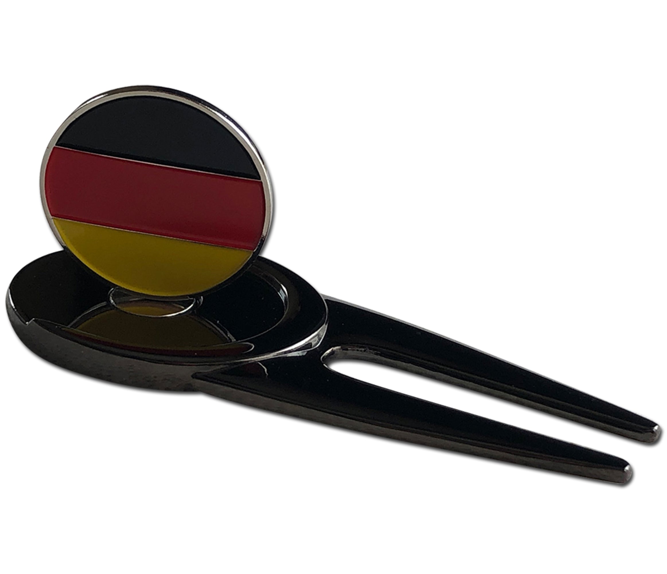 German Divot Repair Tool & Ball Marker with a Real German Pfennig Coin