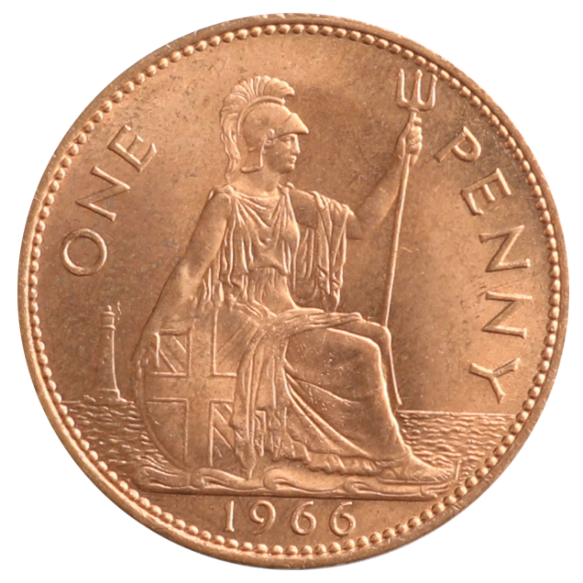 *Jack Nicklaus 1966 Open Championship Printed Ball Marker with a Real 1966 British Penny