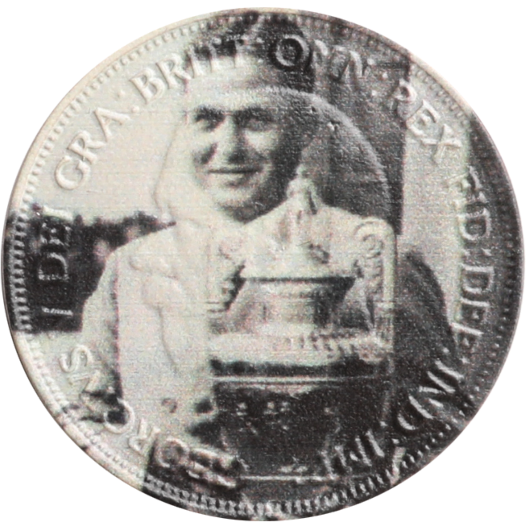 *Bobby Jones 1930 British Amateur Commemorative Printed Ball Marker With Real 1930 British Penny