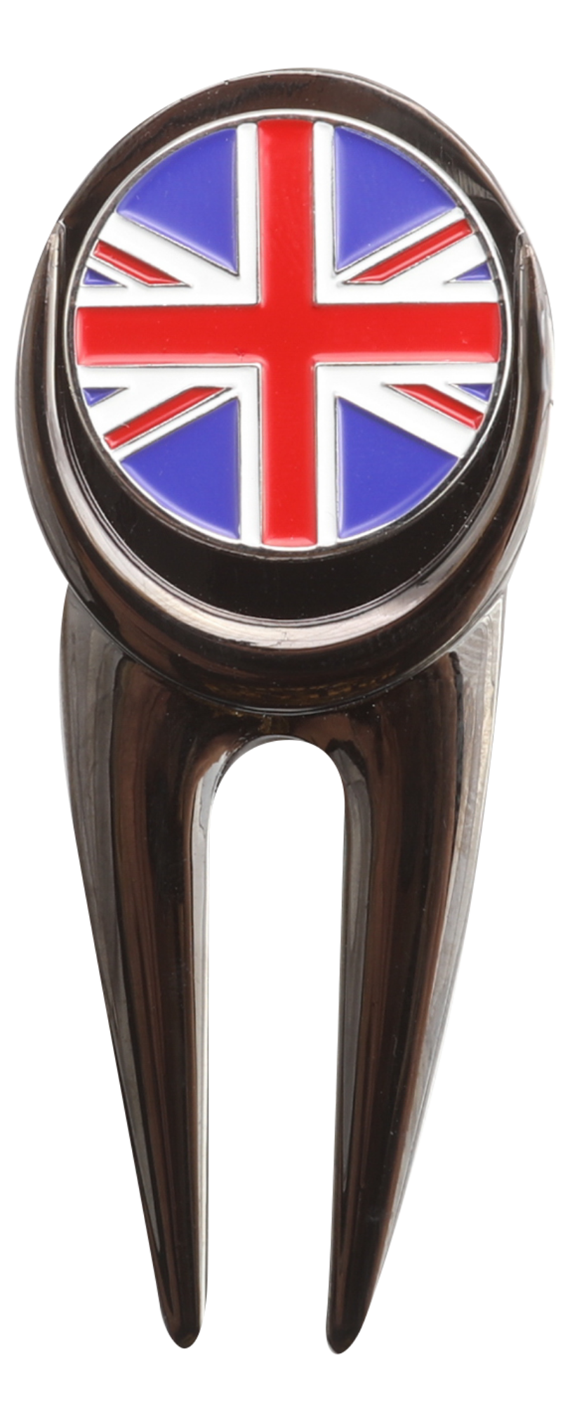 British Divot Repair Tool & Ball Marker with a Real British Loch Ness Pence Coin