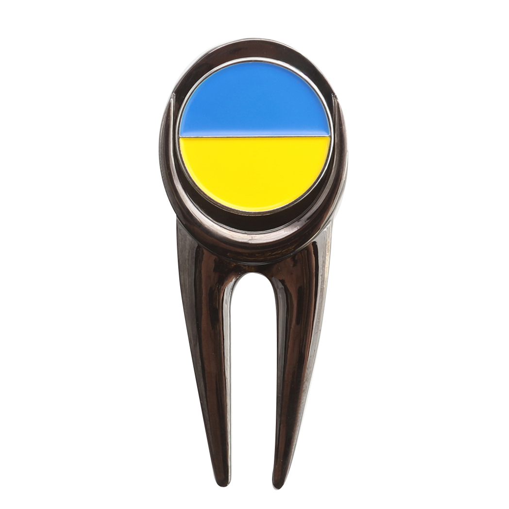 Ukrainian Divot Repair Tool & Ball Marker with Real Ukrainian Kopiyka