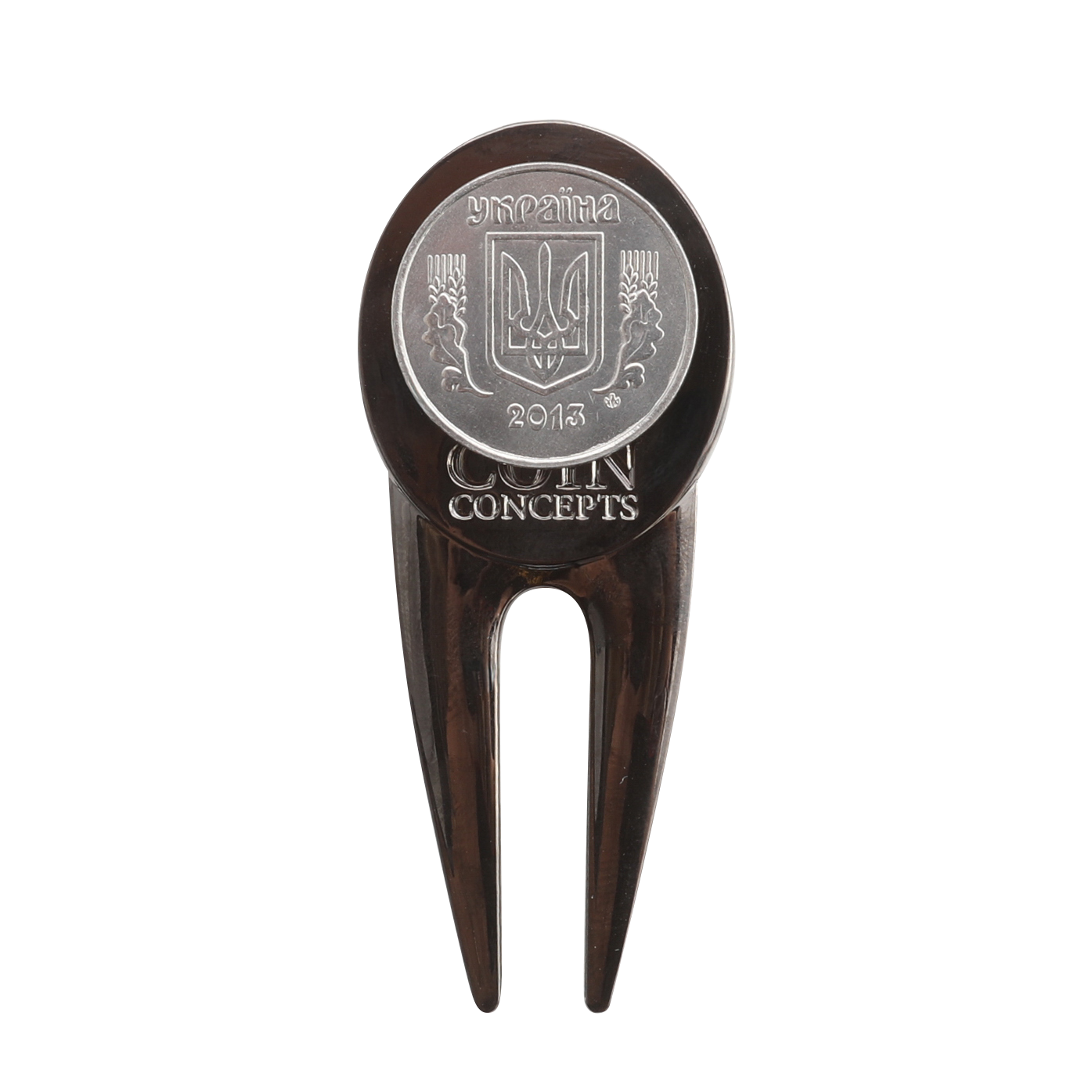 Ukrainian Divot Repair Tool & Ball Marker with Real Ukrainian Kopiyka