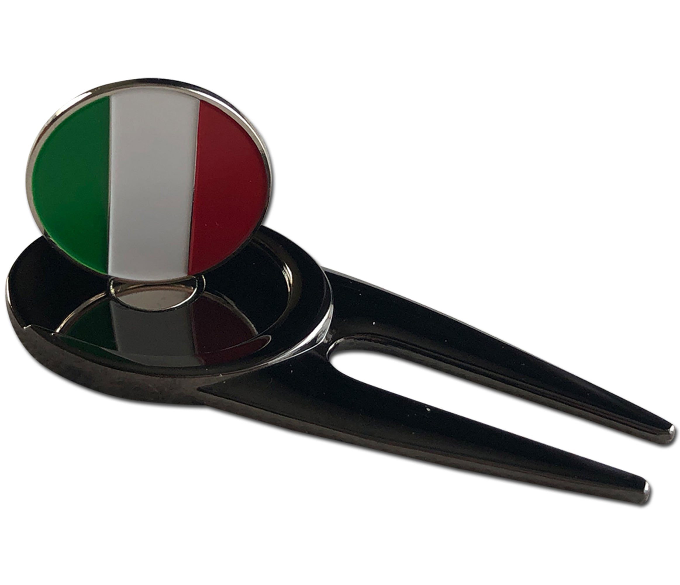 Italian Divot Repair Tool & Ball Marker with a Real Italian Lire Coin