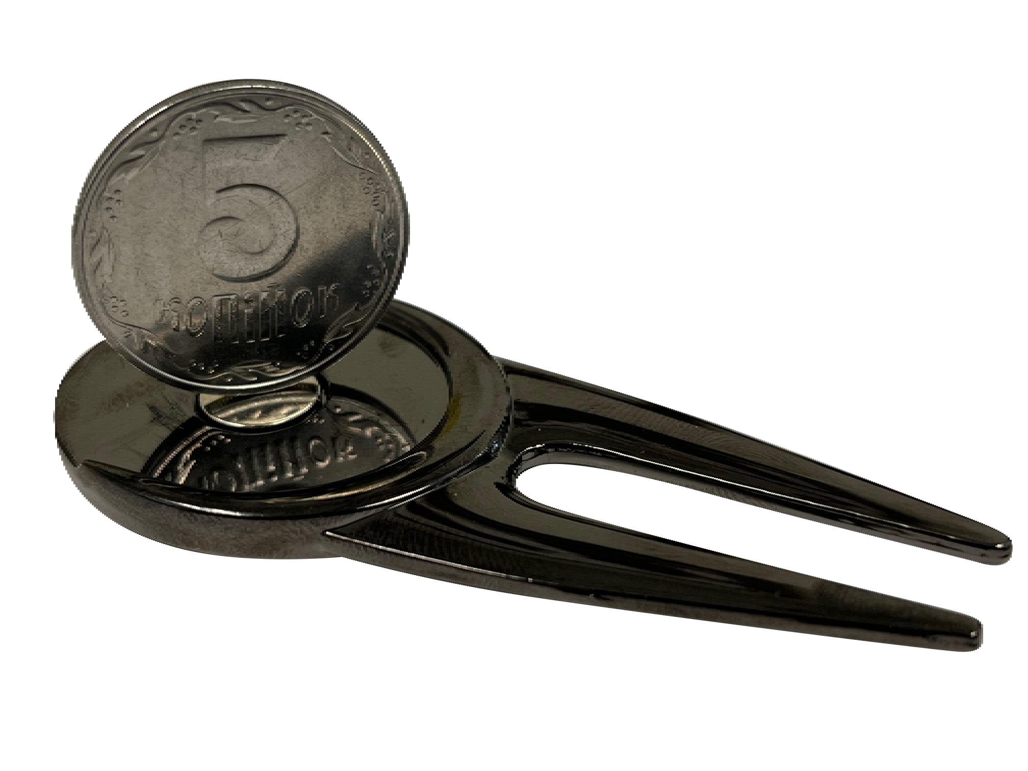 Ukrainian Divot Repair Tool & Ball Marker with Real Ukrainian Kopiyka