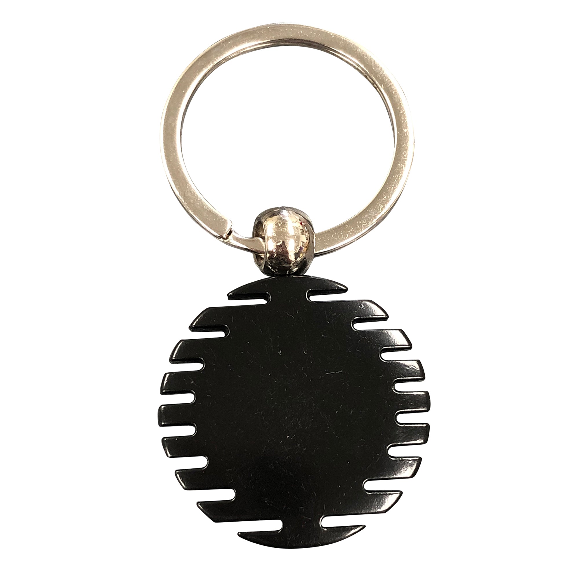 Black Swivel Key Chain with a Real N.Y. State Quarter