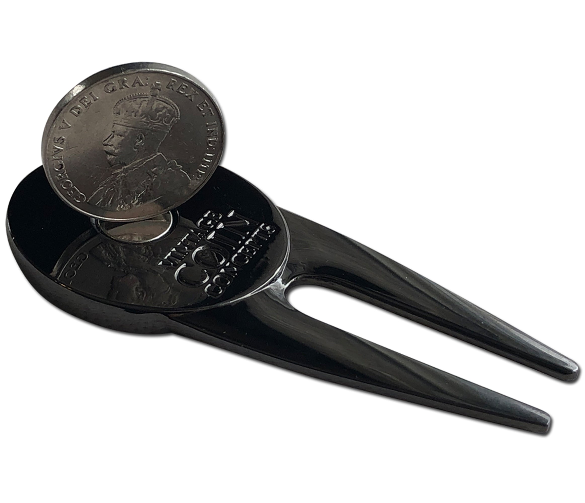 Canadian Divot Repair Tool & Ball Marker with a Real Pre-1937 Canadian Nickel
