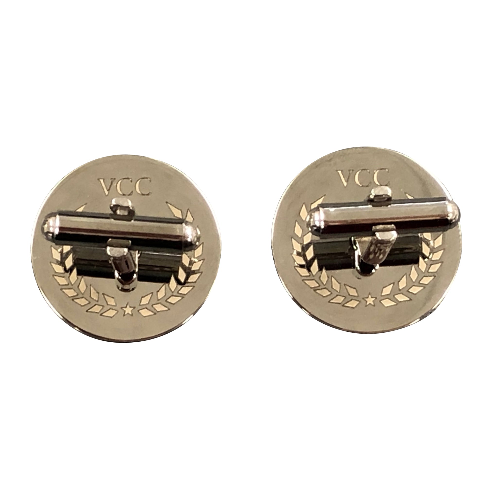 Enameled Buffalo Nickel Cufflinks with Real U.S. Buffalo Nickels