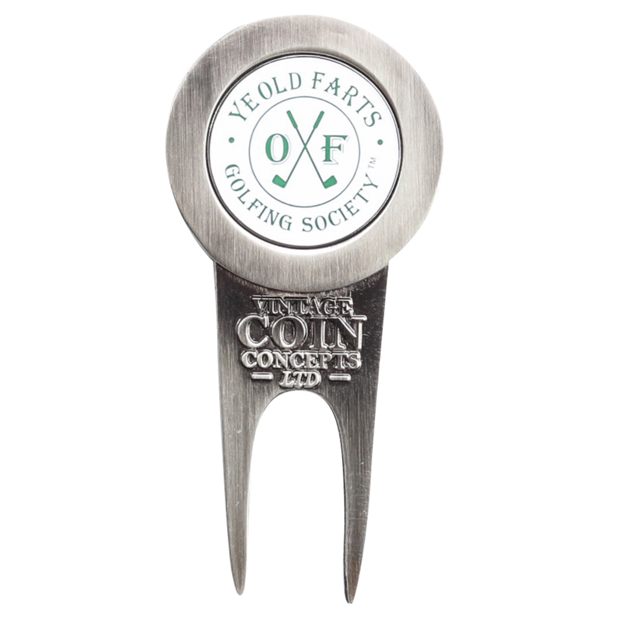 Ye Old Farts Golfing Society U.S. Penny Divot Repair Tool & Ball Marker