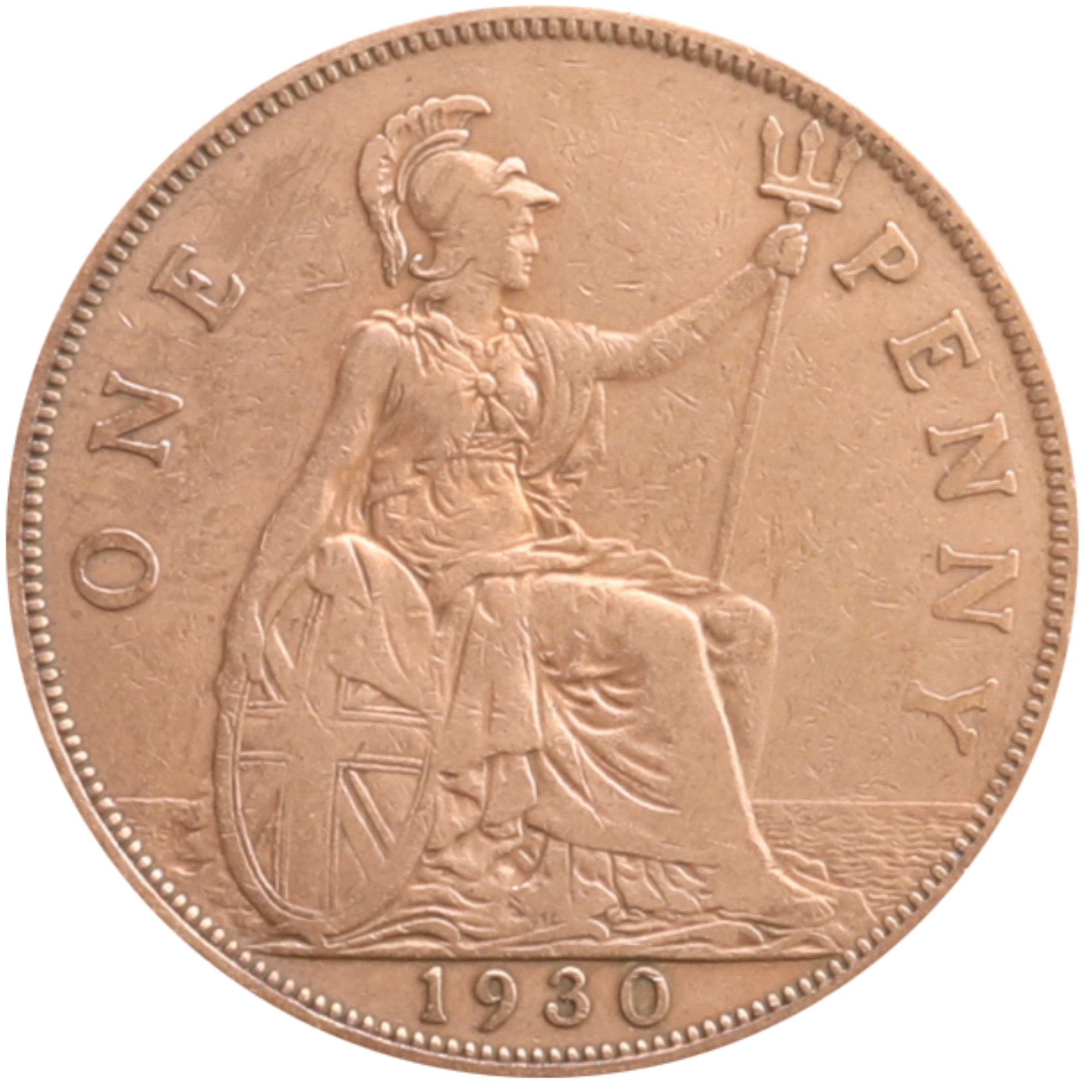 *Bobby Jones 1930 British Amateur Commemorative Printed Ball Marker With Real 1930 British Penny