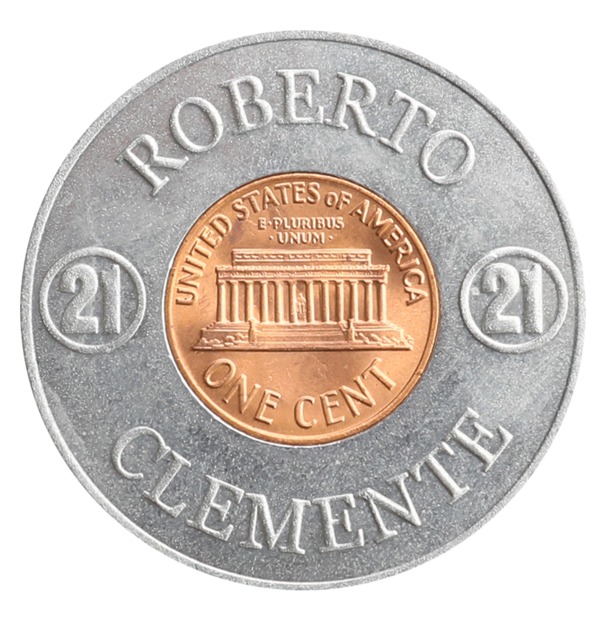 * 1972 Roberto Clemente Ball Marker