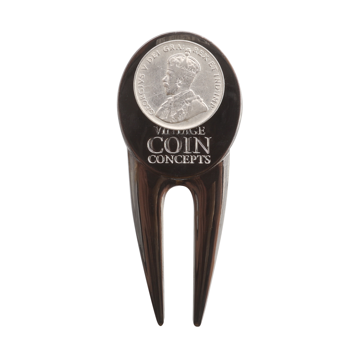 Canadian Divot Repair Tool & Ball Marker with a Real Pre-1937 Canadian Nickel