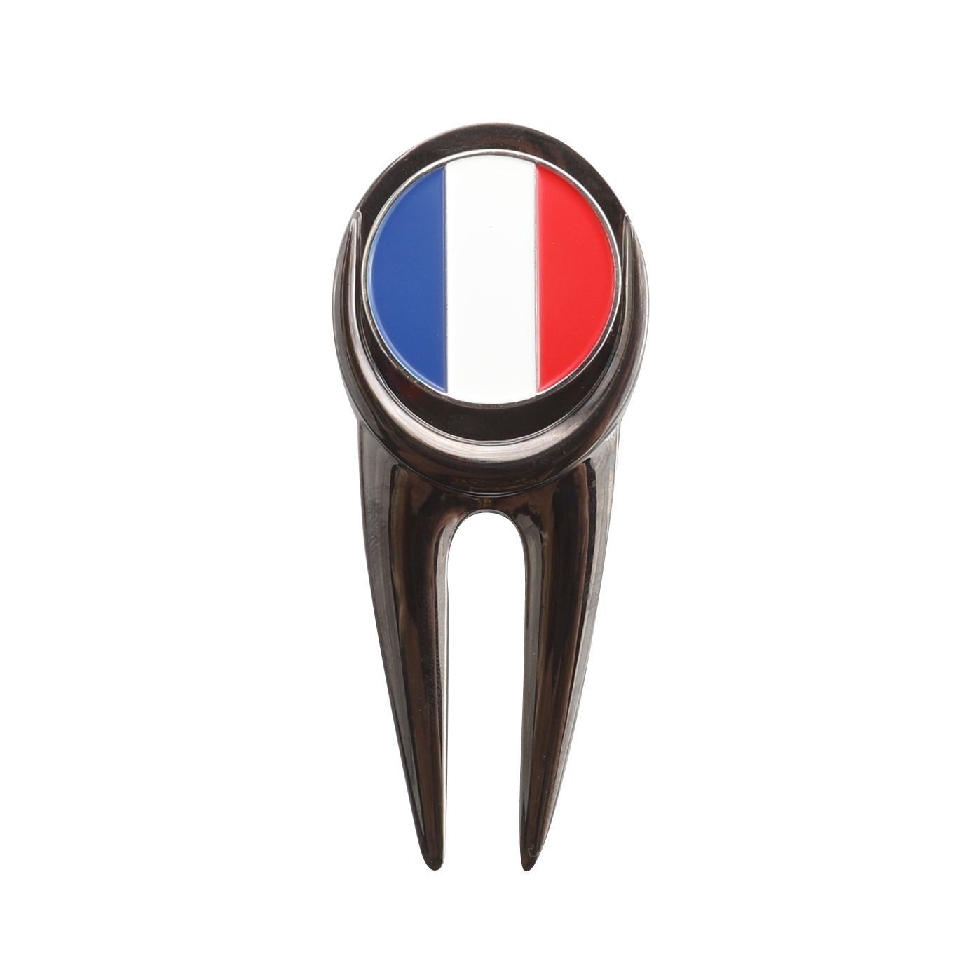 France Divot Repair Tool & Ball Marker with a Real French Franc Coin