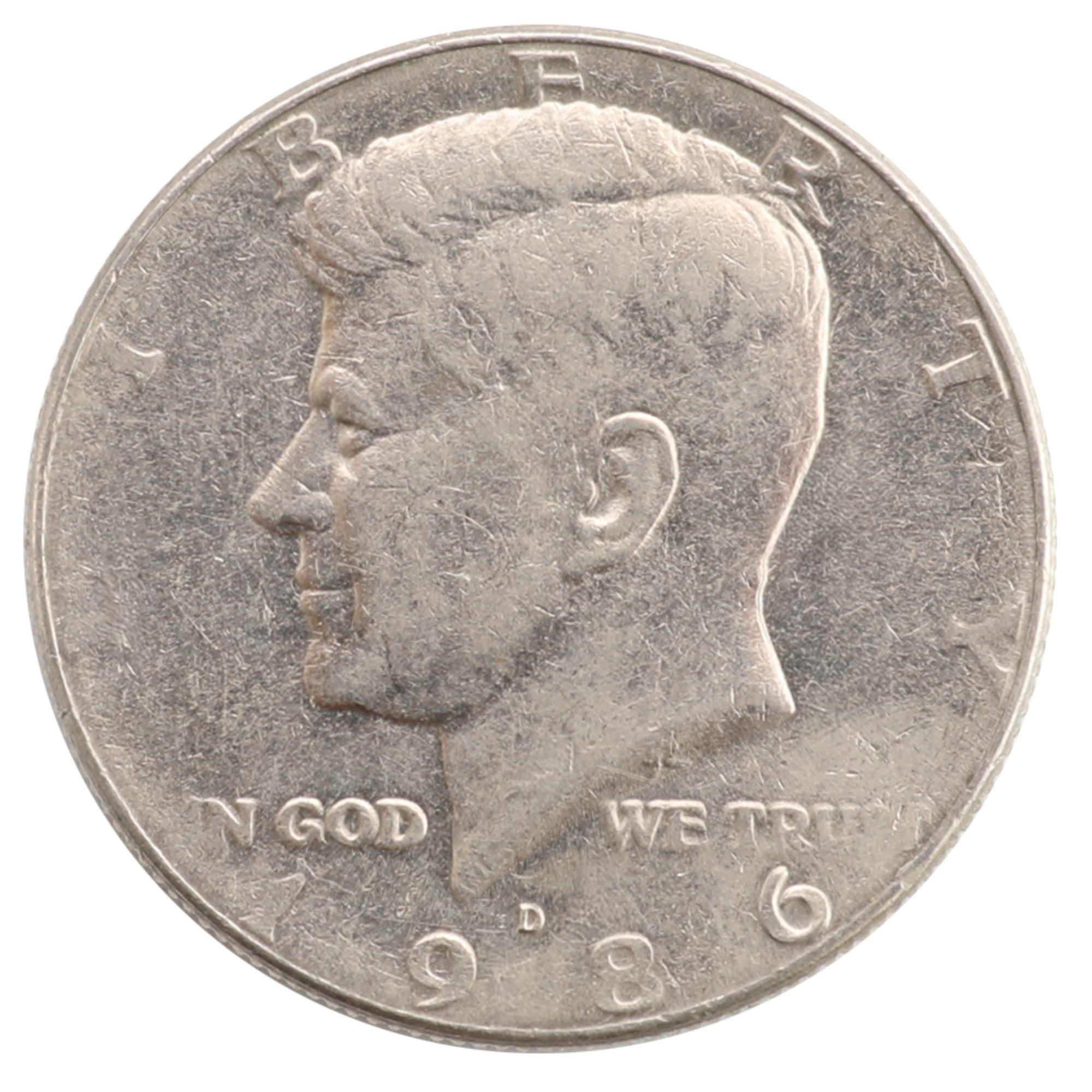 * Jack Nicklaus 1986 Masters Printed Ball Marker with a Real 1986 U.S. Half Dollar