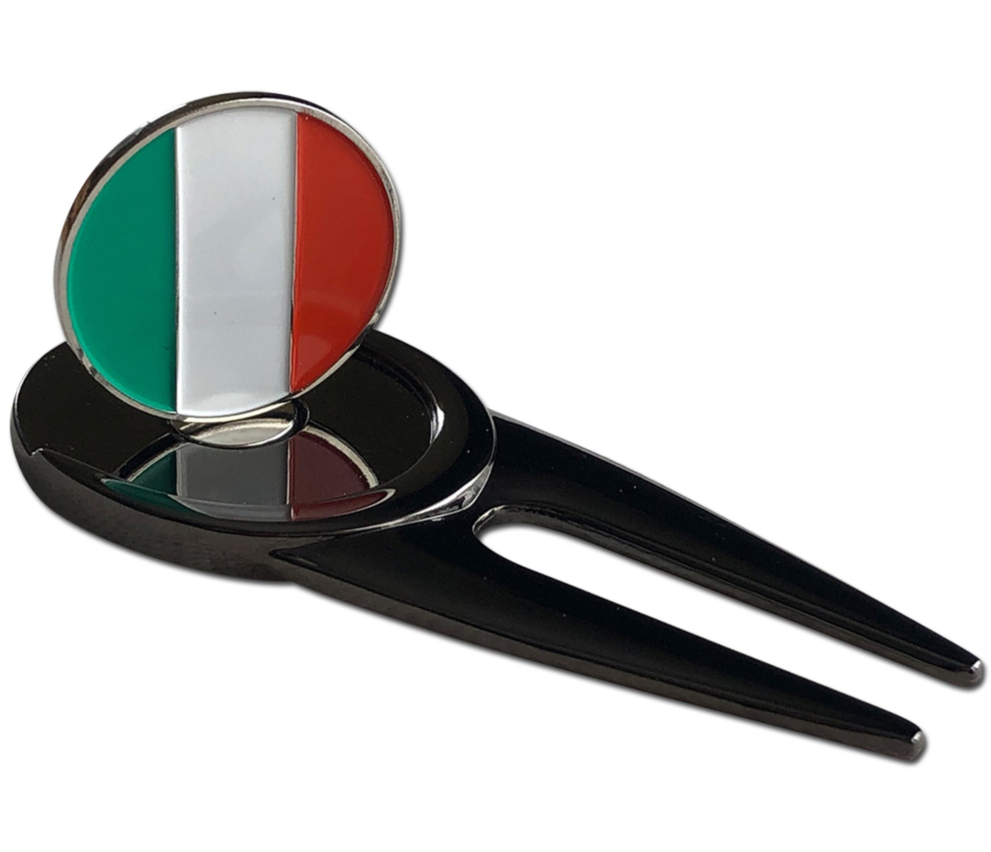Irish Divot Repair Tool & Ball Marker with a Real Irish Pence Coin