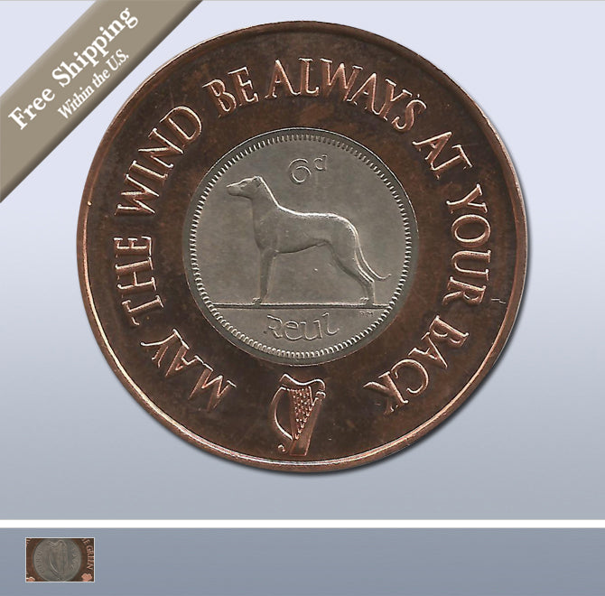 Irish Sixpence Golf Ball Marker