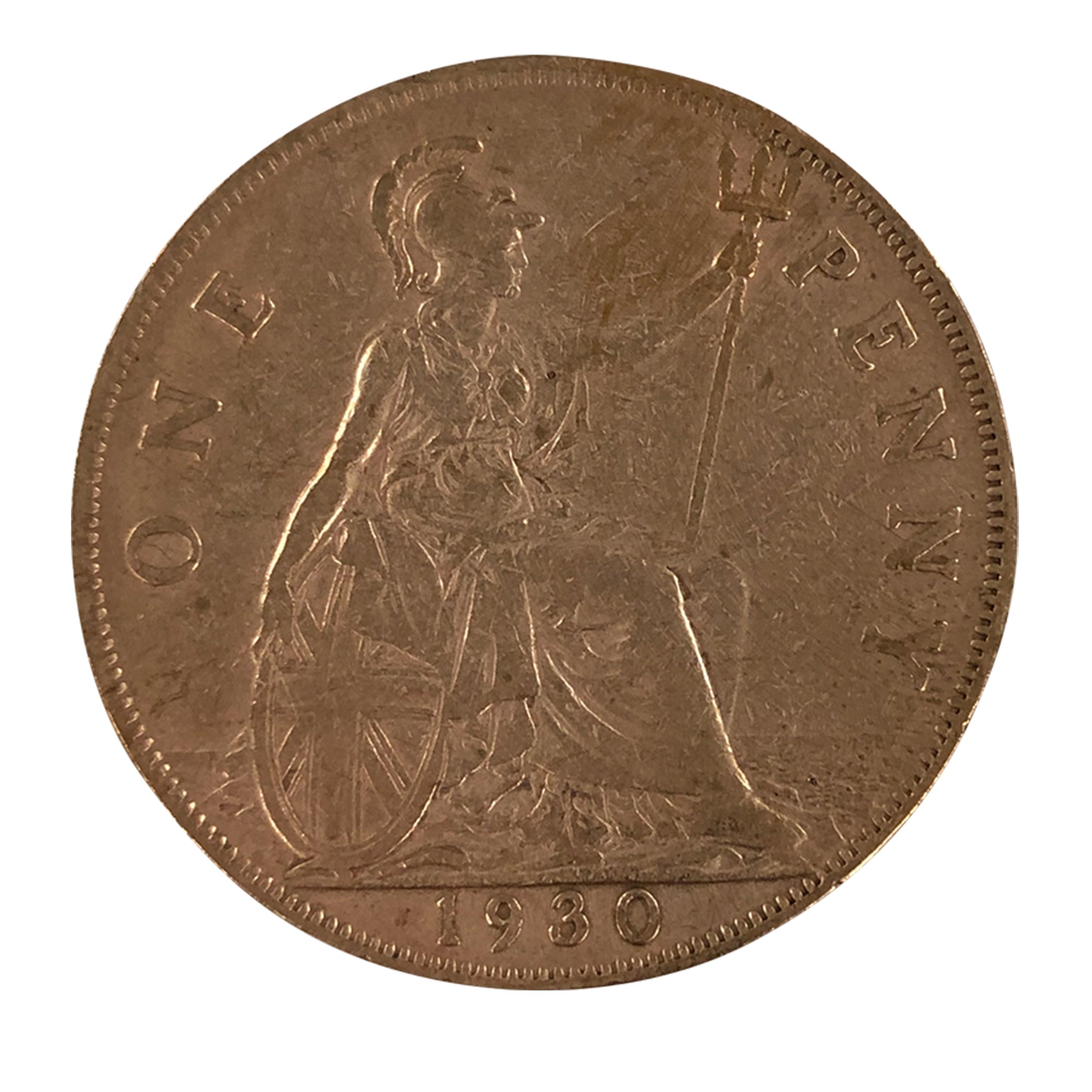 *Bobby Jones 1930 Commemorative Printed Ball Marker with a Real 1930 British Penny