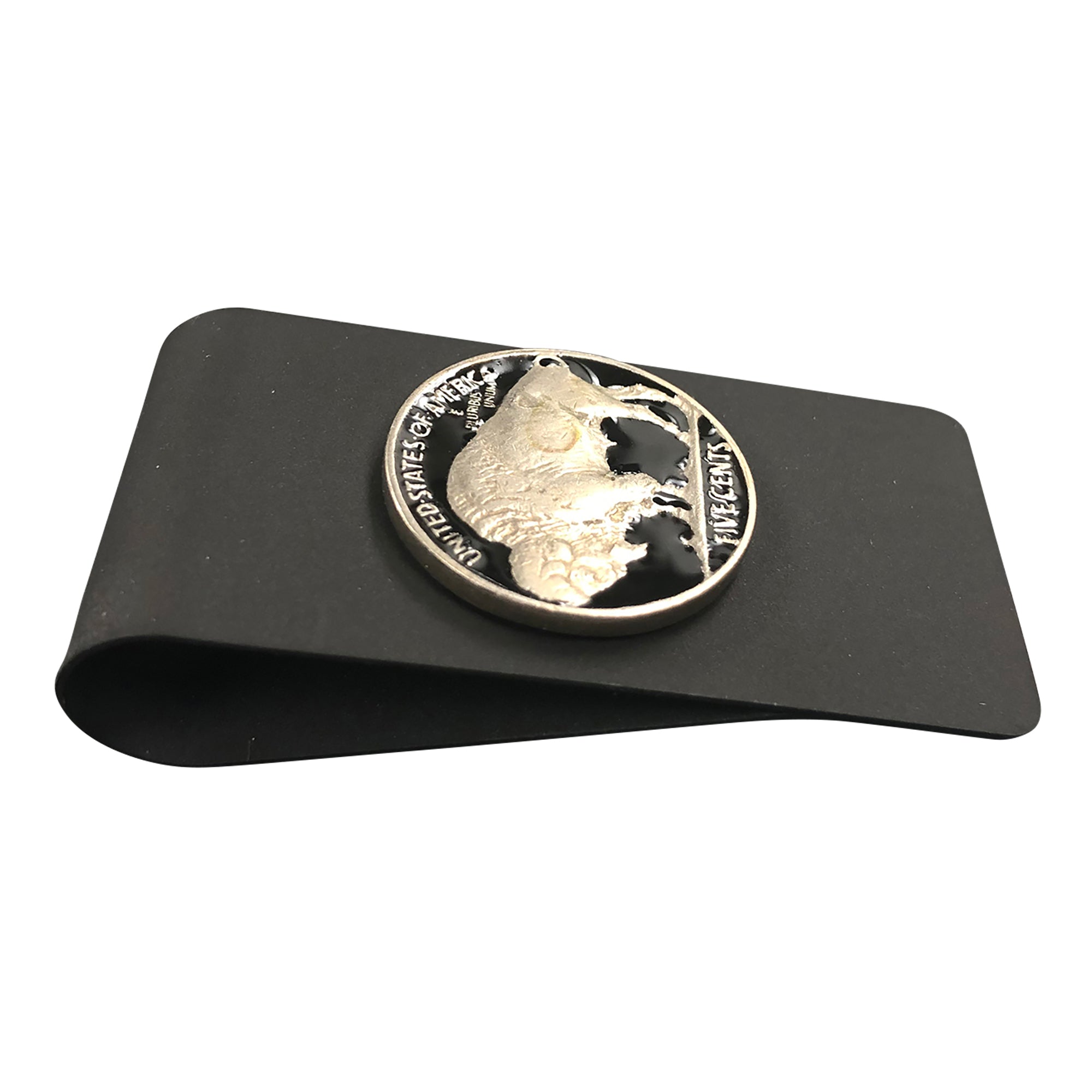 Titanium Money Clip with U.S. Buffalo Nickel Coin